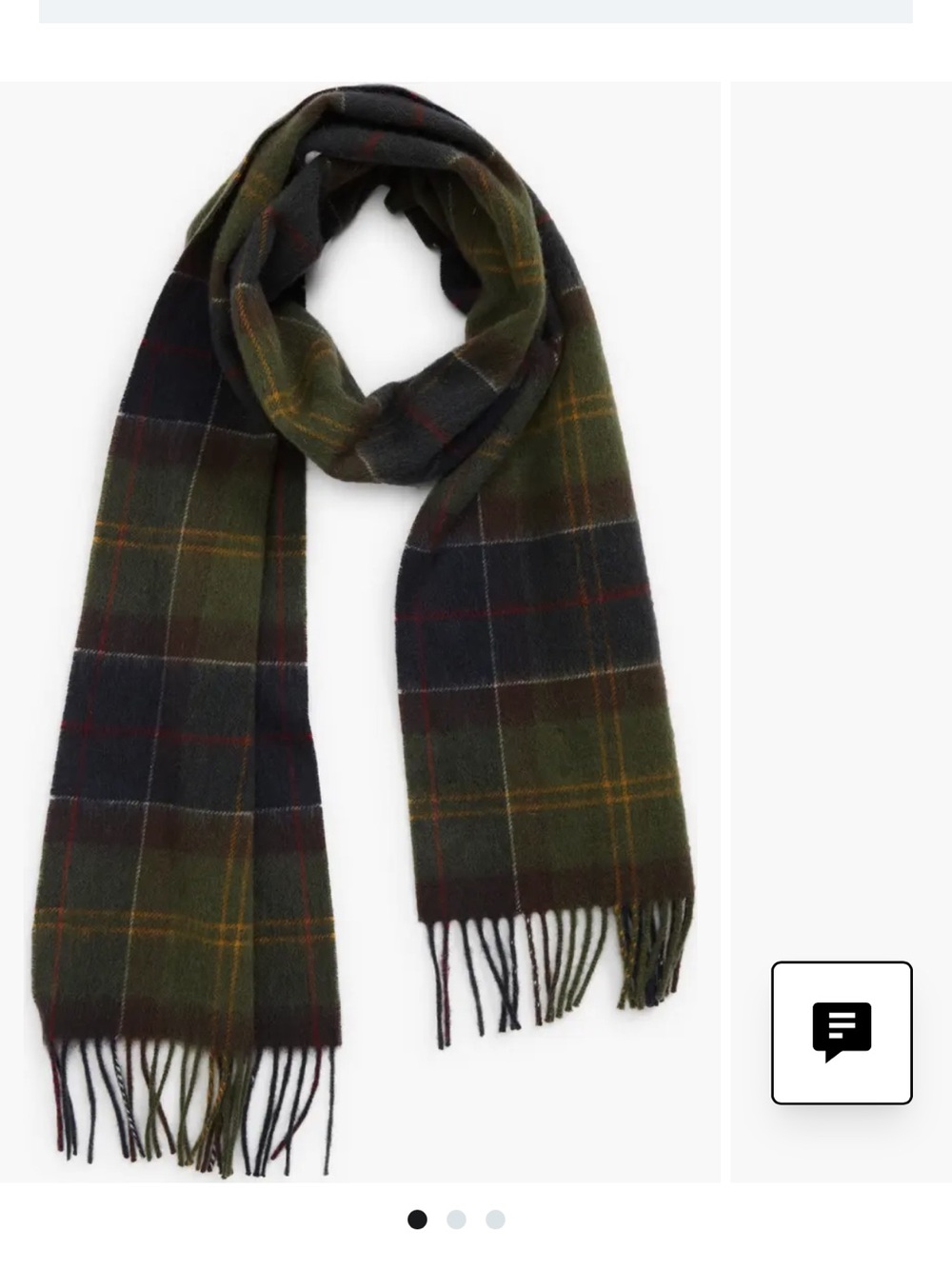 Barbour wool and cashmere scarf
